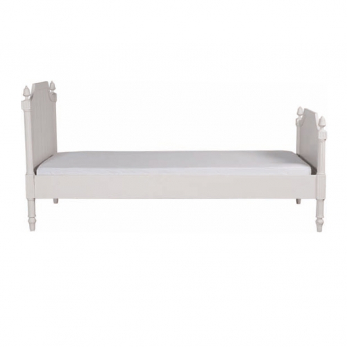 Weißes Bett Clarysse aus Pinie - 90 cm Breite