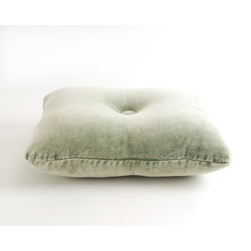 Jula stonewashed Velvet Kissen - 40 x 50 cm - in seagreen