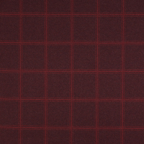 Lisle Wool Check Meterware von Colefax & Fowler, Dark Red