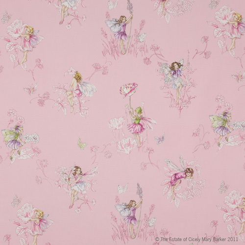 Meadow Flower Fairies Baumwollstoff, Jane Churchill, pink