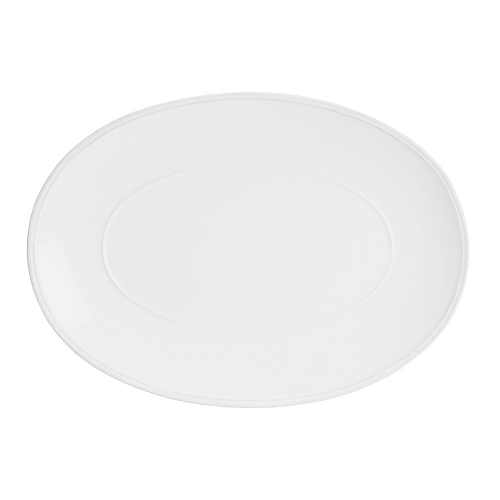 Jille ovale Servierplatte in weiß von Flamant - 40 cm