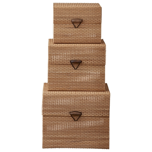 Roisin Bambuskästchen mit Deckel von Lene Bjerre - 3-teiliges Set in natur