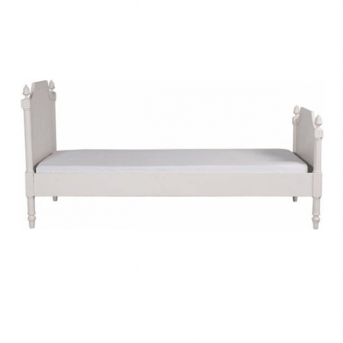 Weißes Bett Clarysse aus Pinie - 90 cm Breite
